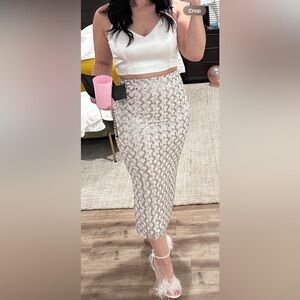 12th The Tribe Midi Sequin Skirt